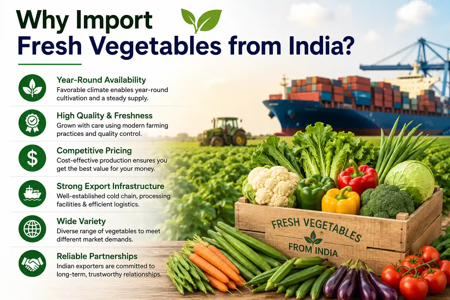 Fresh Vegetable Export from India